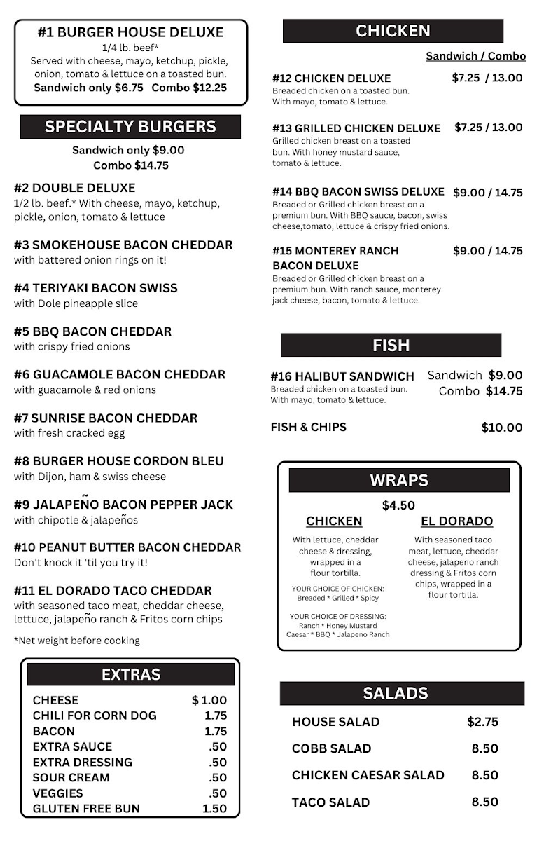 The Burger House Menu - Image 2